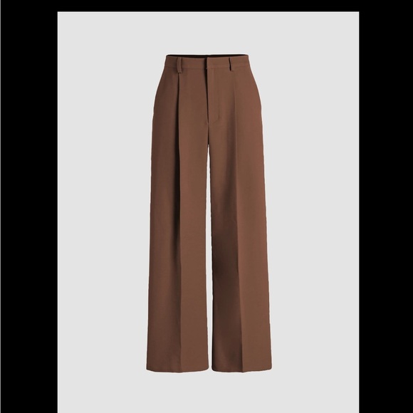 Cider | womens xsmall chocolate Brown Wide Leg mid rise trousers - Picture 3 of 8
